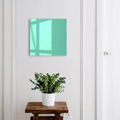 Wall mounted key box in vibrant mint