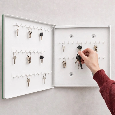 Key cabinet Pastel brown