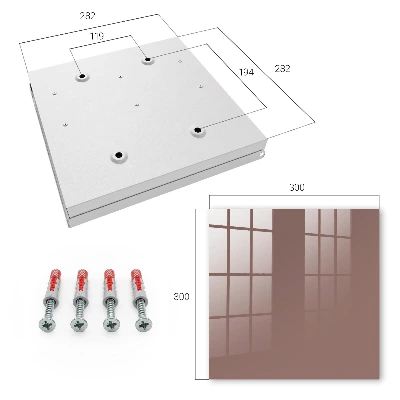 Key box for wall Light brown