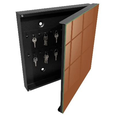 Wall mounted key box Dark orange