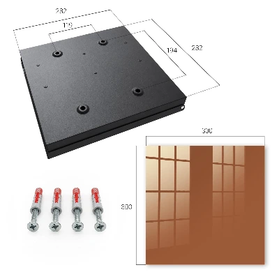 Wall mounted key box Dark orange