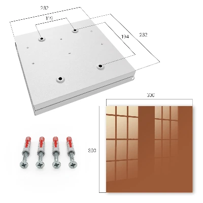 Wall mounted key box Dark orange