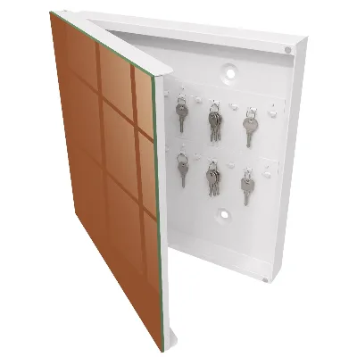 Wall mounted key box Dark orange