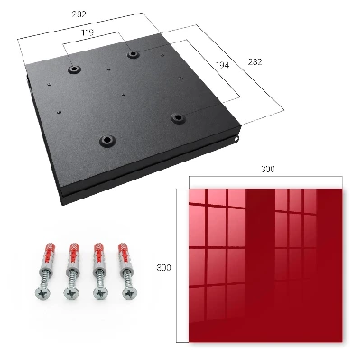 Key box for wall Light burgundy