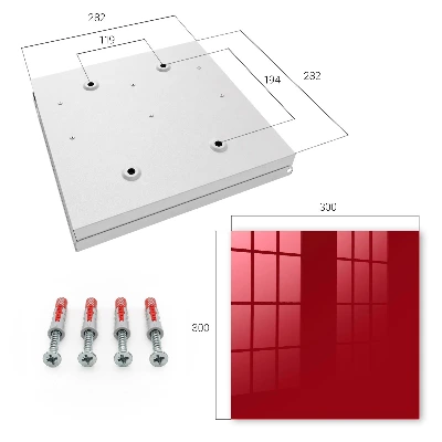 Key box for wall Light burgundy