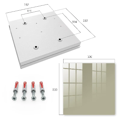 Key box for wall Dark cream