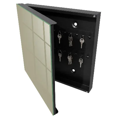 Key box for wall Dark cream