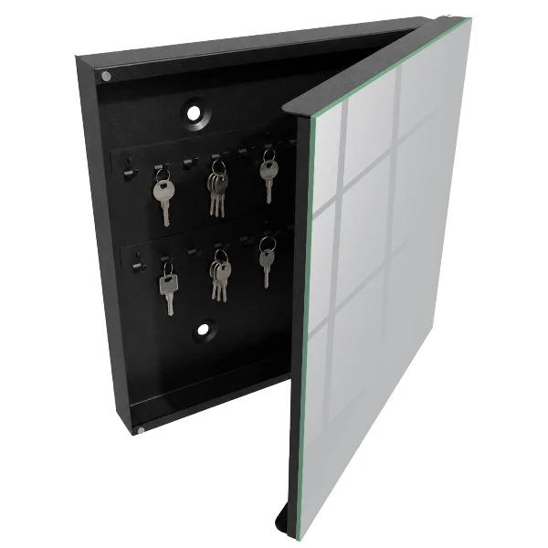 Wall mounted key box Smooth grey