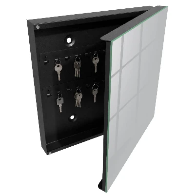 Wall mounted key box Smooth grey