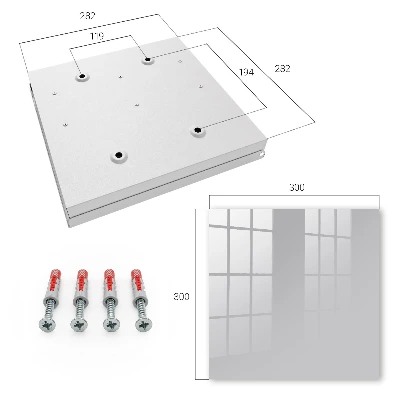 Wall mounted key box Smooth grey