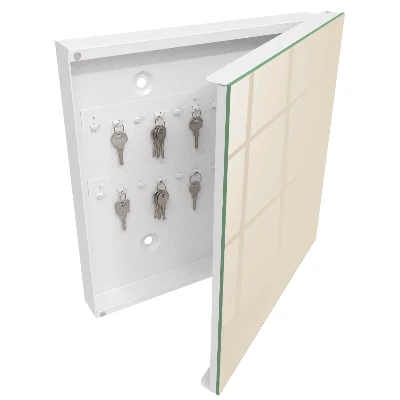 Wall-mounted key box light stone finish