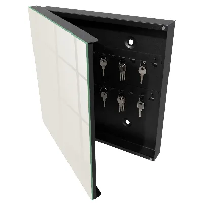 Wall mounted key box in trendy grey