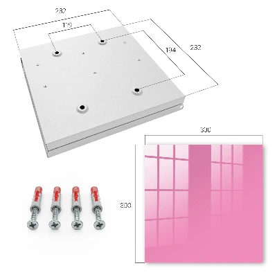 Wall mounted key box Cool pink