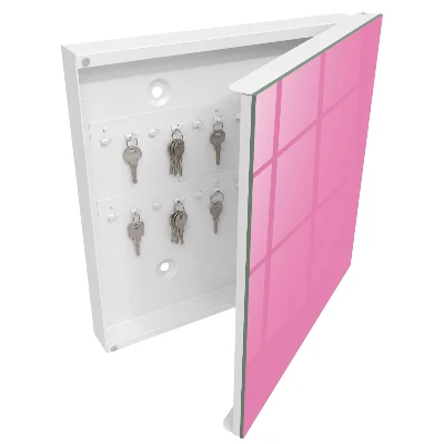 Wall mounted key box Cool pink