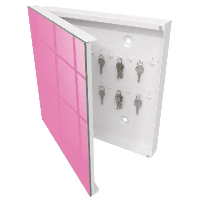 Wall mounted key box Cool pink