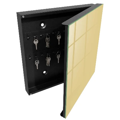 Wall mounted key box Beige-yellow