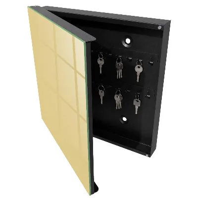 Wall mounted key box Beige-yellow