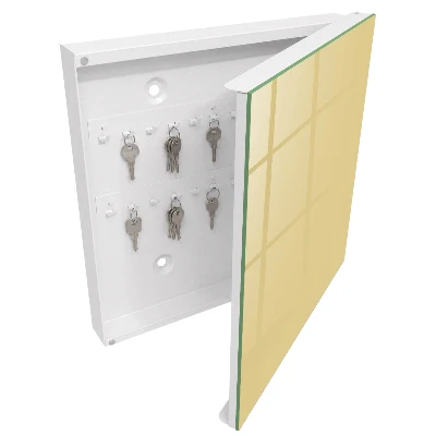 Wall mounted key box in beige yellow