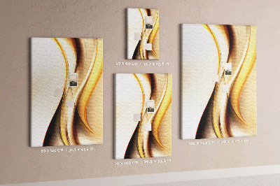 Cork display board Golden wave abstract