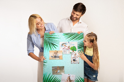 Pin board Tropical palm leaves