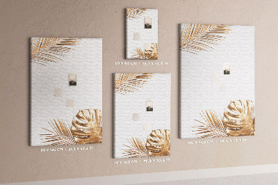 Pin board Golden tropical leaves