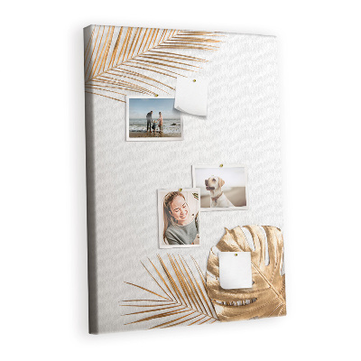 Pin board Golden tropical leaves