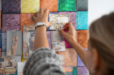 Pin board Colorfull wood cubes