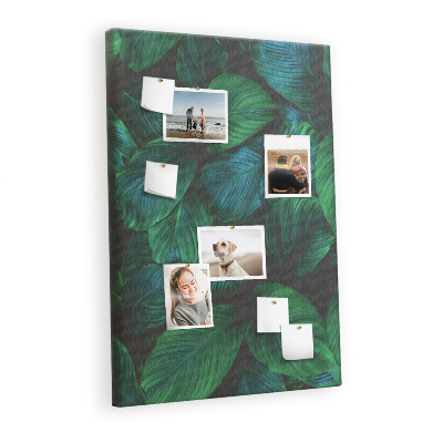 Cork memo board Big tropical leaves