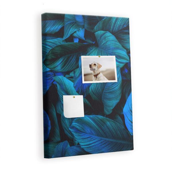 Cork memo board Exotic leaves