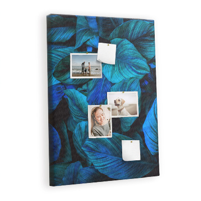 Cork memo board Exotic leaves