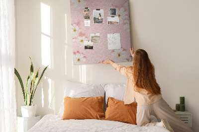 Cork memo board Daisy chamomile flowers