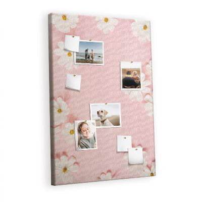 Cork memo board Daisy chamomile flowers