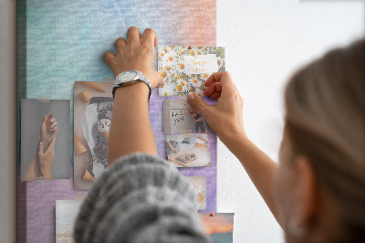 Cork memo board Pastel feather