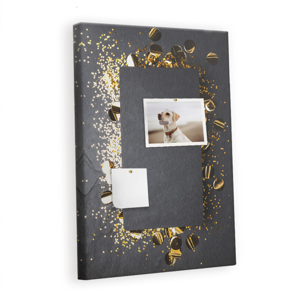 Cork display board Gold confetti