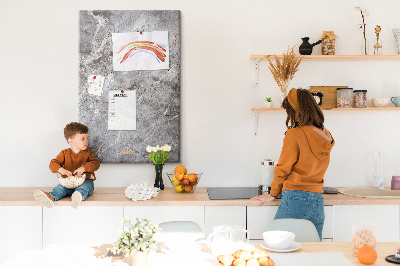 Cork memo board Dark marble