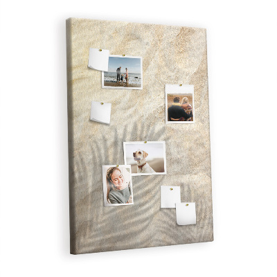 Cork memo board Palm leaf shadow