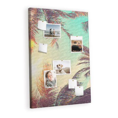 Cork notice board Tropical palm tree