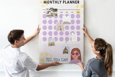 Pin board Monthly planner