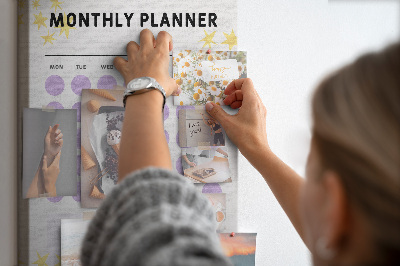 Pin board Monthly planner