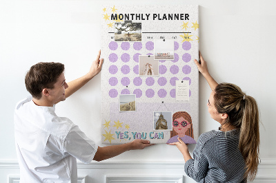 Pin board Monthly planner