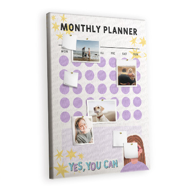 Pin board Monthly planner