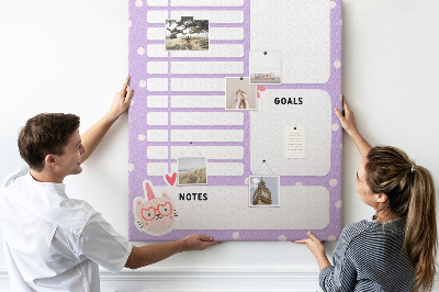 Pin board Daily planner