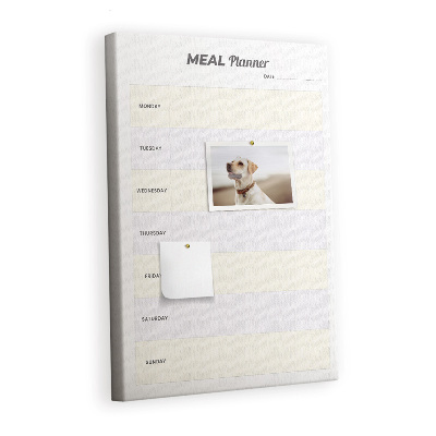 Cork pin board Meal planner