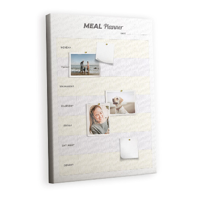 Cork pin board Meal planner