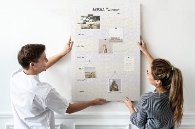 Cork pin board Meal planner