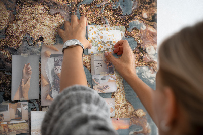 Cork memo board Marble art