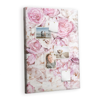 Cork memo board Roses