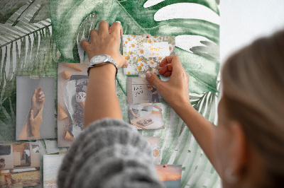 Cork board Watercolor leaves