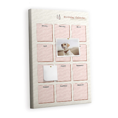 Cork board Birthday Calendar