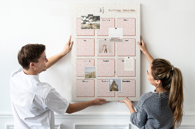 Cork board Birthday Calendar